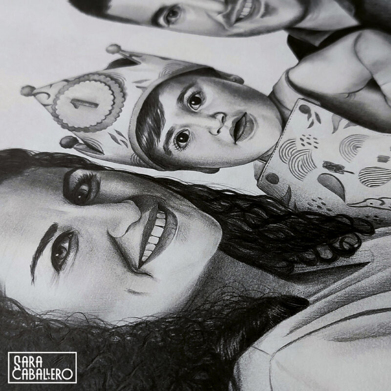 <strong>Retrato de Romina, Marina & Omar,</strong> 2023.